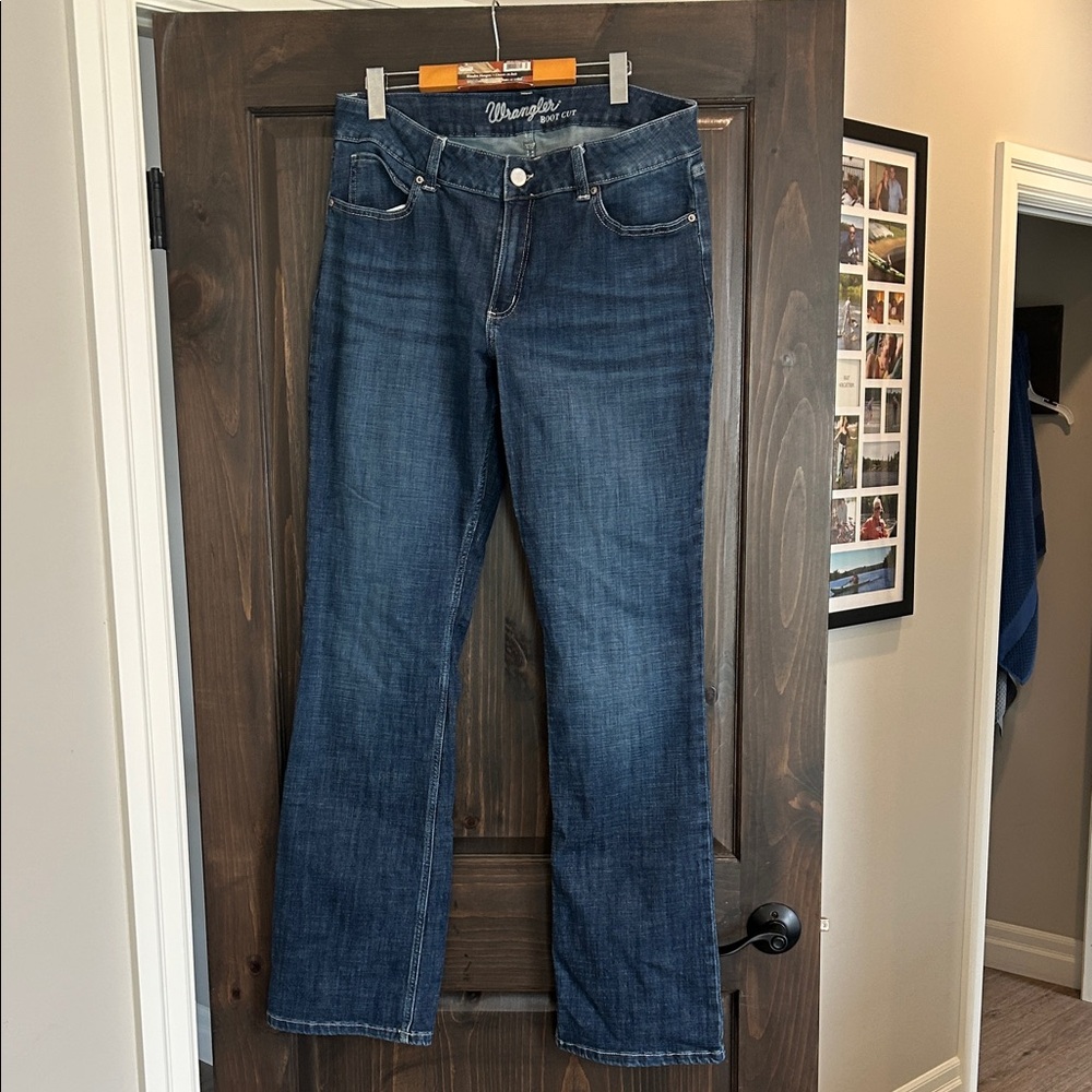 Wrangler Blue Bootcut Jeans - Deep Indigo Wash 15X36